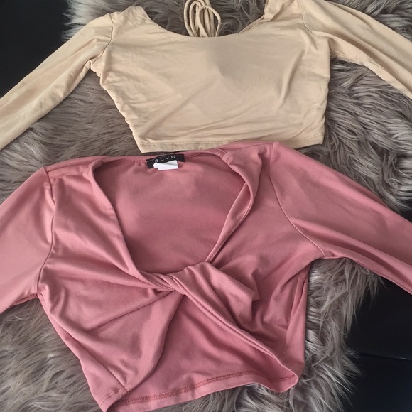 Tops - TWO! Long Sleeve crop tops